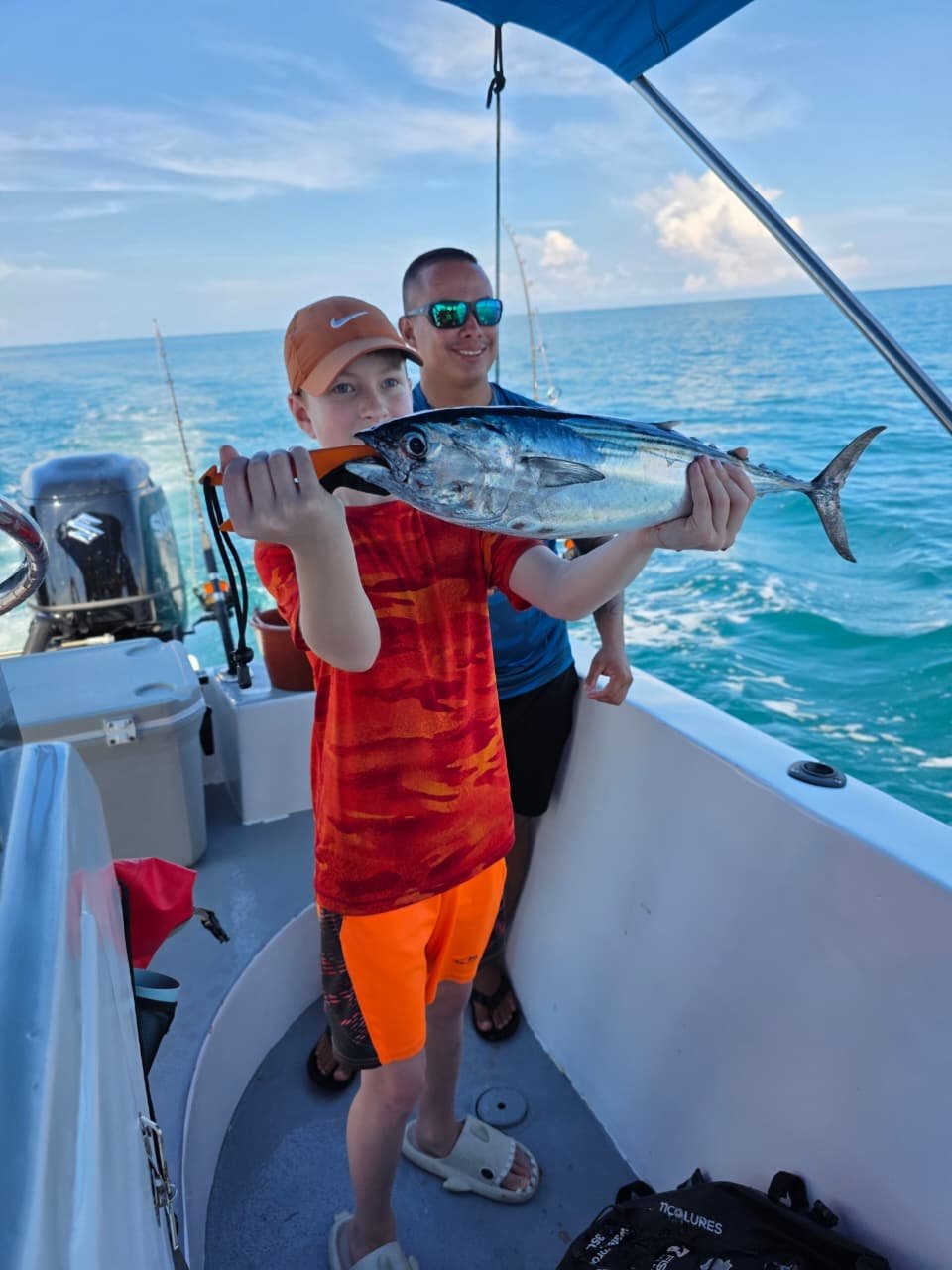 Yellowfin tuna caught during an offshore fishing charter from Uvita
