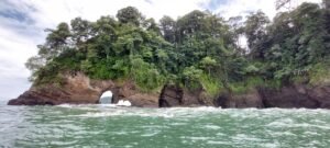 View sea caves in Marino Ballena National Park